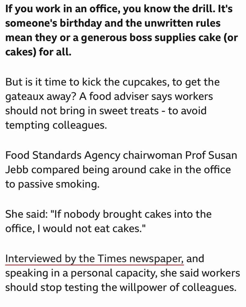 BBC Article on Office Cake Culture