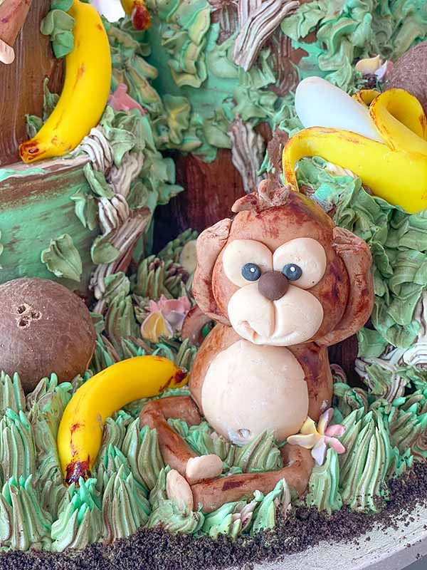 Bespoke Monkey Birthday Cake - Hear No Evil Monkey