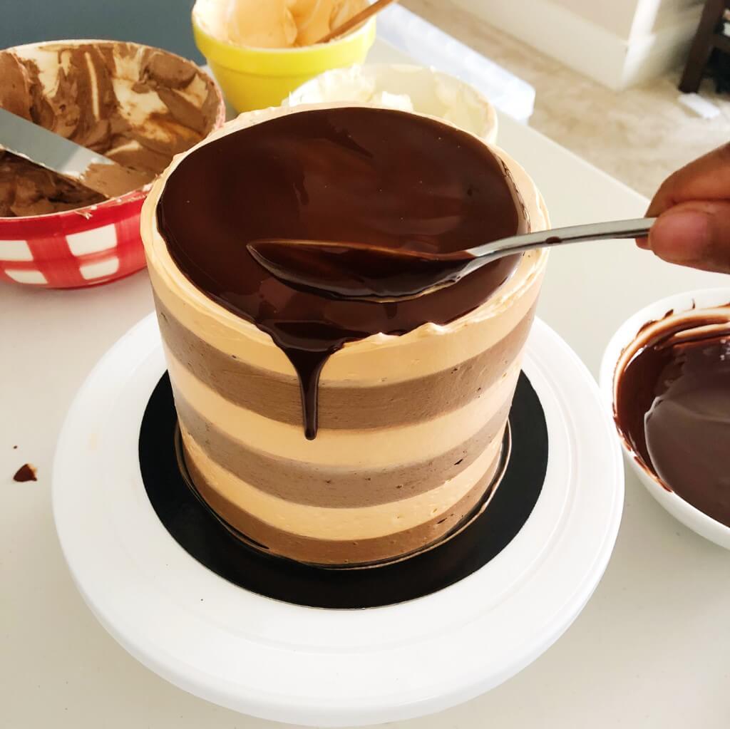 Chocolate Orange Drip Cake Recipe - chocolate ganache drip