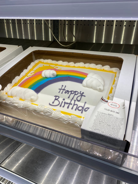 Costco Sheet Cake Rainbow