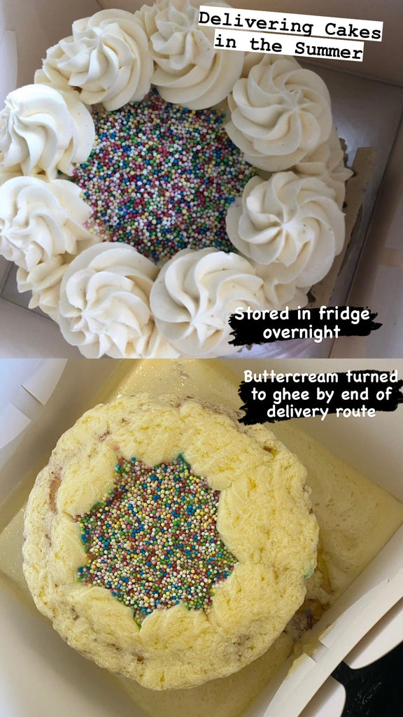 Delivering Buttercream Cakes in the Summer