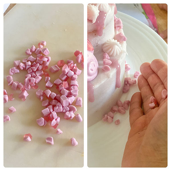 Fake Bake M&S Percy Pig Cake Recipe - percy pig bits