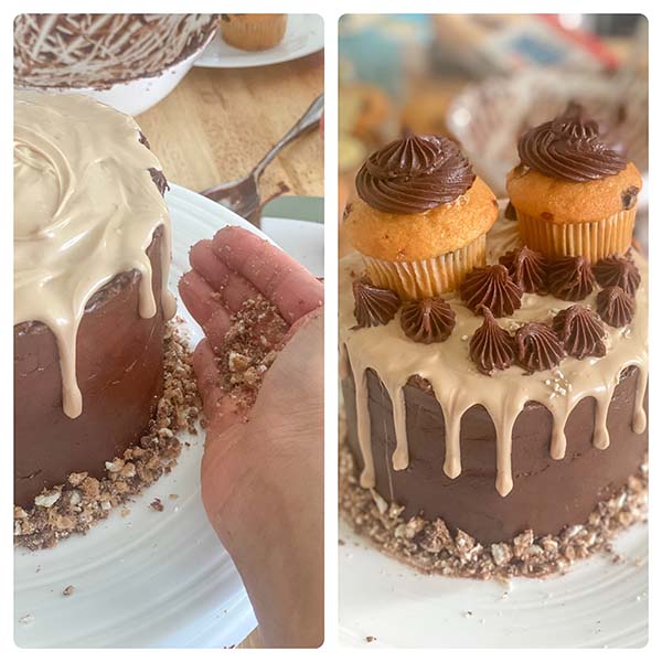 Fake Bake Morrisons Happy Hippo Cake Recipe - decorate