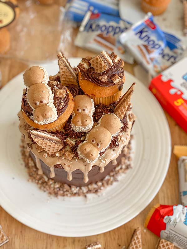 Pretend Bakes Recipe - Morrisons Kinder Completely happy Hippo Cake ...