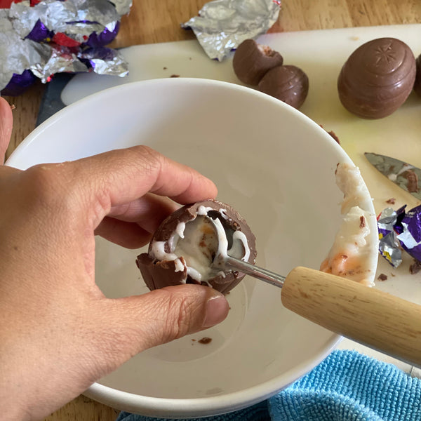 Fake Bake Recipe Mocha Creme Egg - separate creme eggs