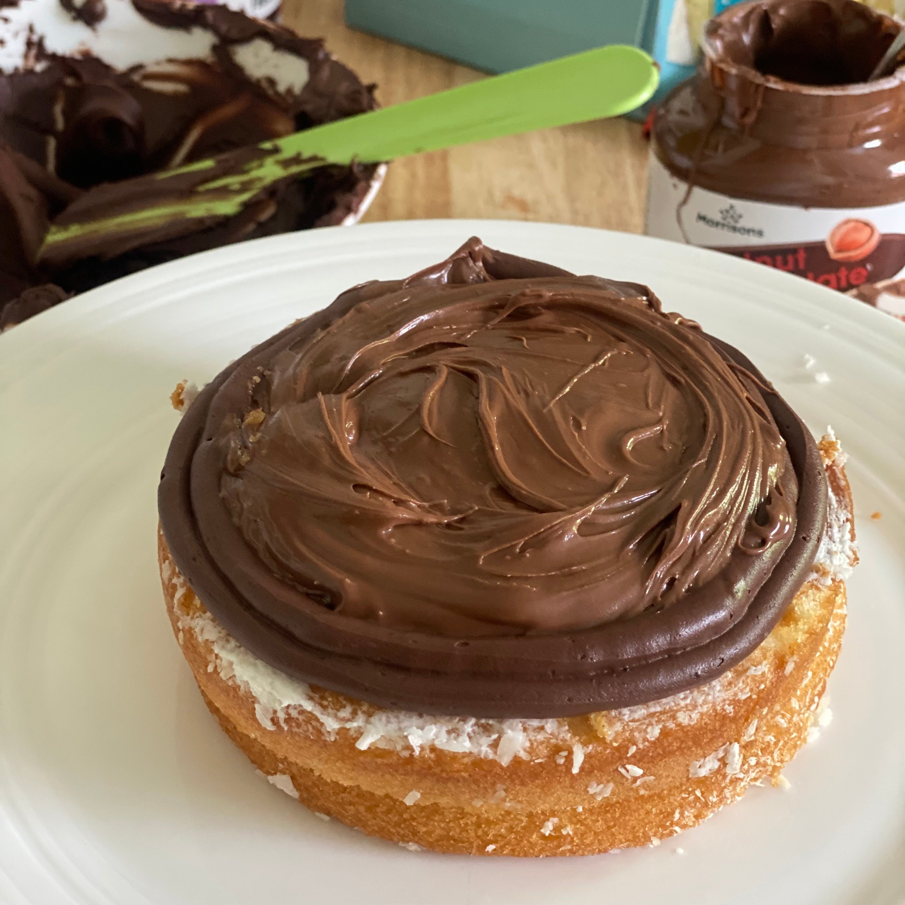 Fake Bake Recipe Morrisons Nutella Cake - filling