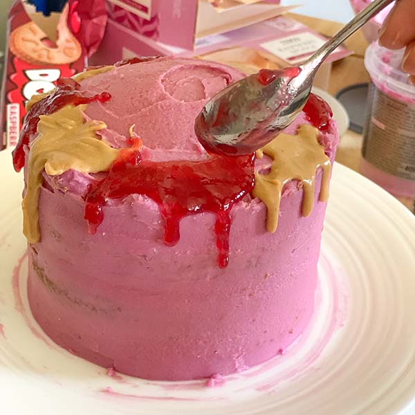 Fake Bake Recipe Peanut Butter and Jam - drips