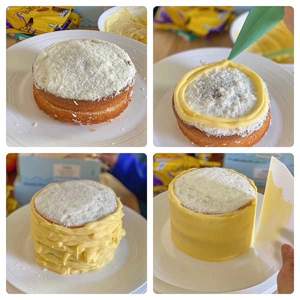 Fake Bake Recipe Tesco Easter Bunny Cake - sponge prep