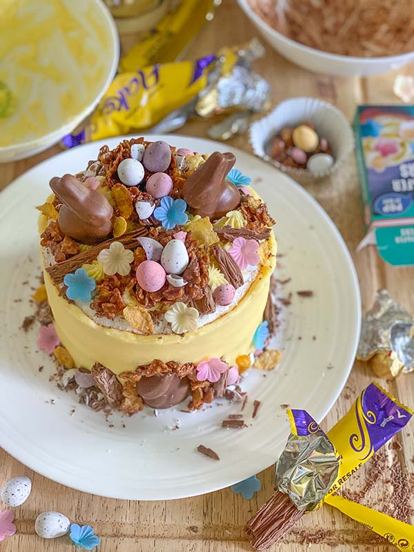 Fake Bake Recipe Tesco Easter Bunny Cake - top view