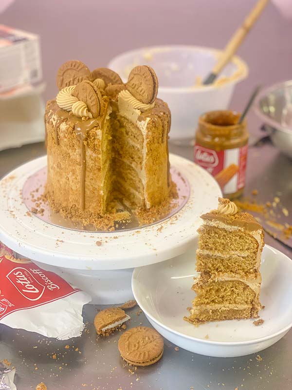 Fake Bakes - Biscoff Cake Sliced