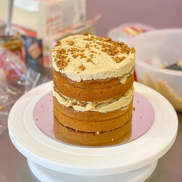 Fake Bakes - Biscoff Cake Stacked layers