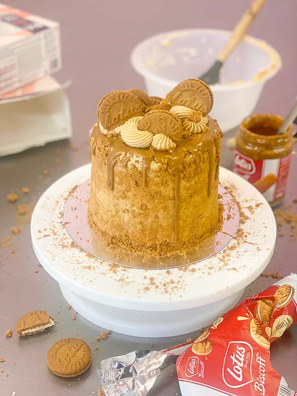 Fake Bakes - Biscoff Cake Top View