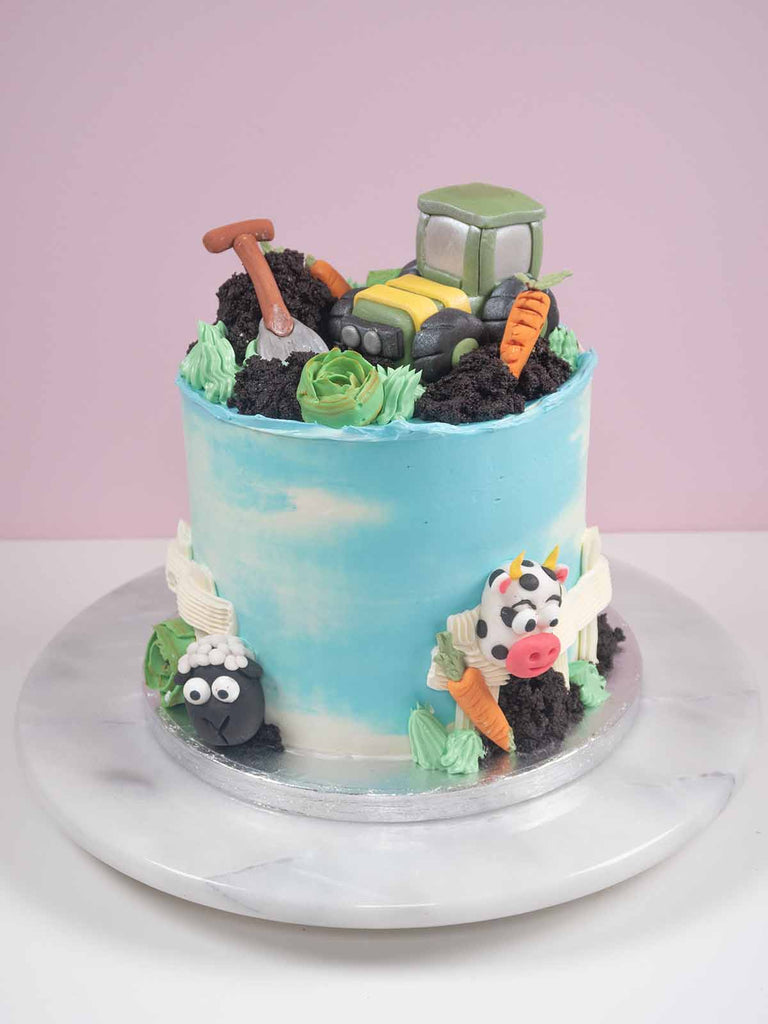 Farm Tractor Birthday Cake