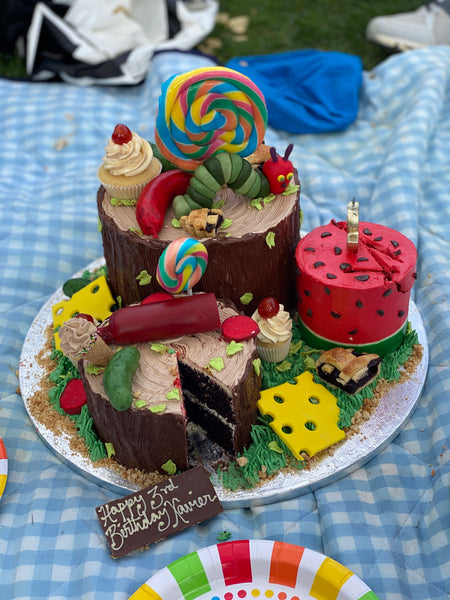 Hungry Caterpillar Birthday Cake Picnic