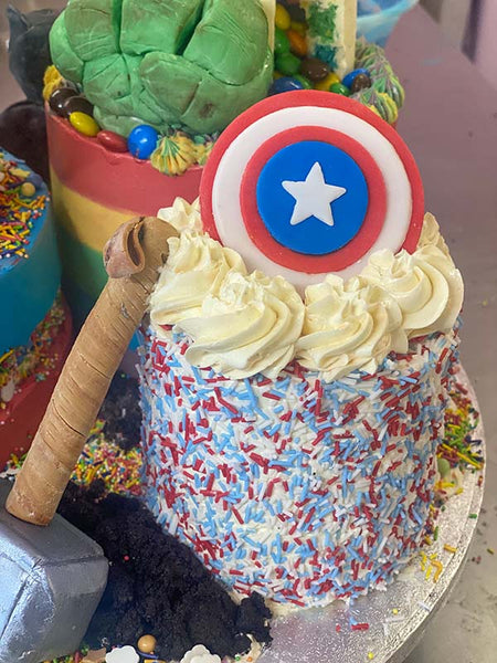 Marvel Superhero Kids Birthday Cake - Captain America