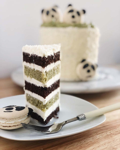 Matcha Chocolate Coconut Cake Recipe - Slice