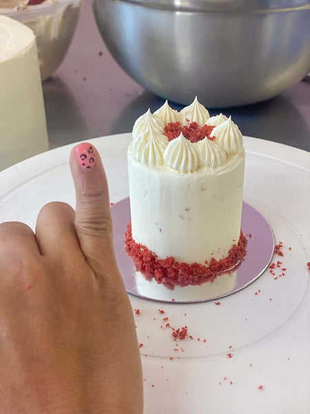 Micro Mini 2 inch Red Velvet Cake