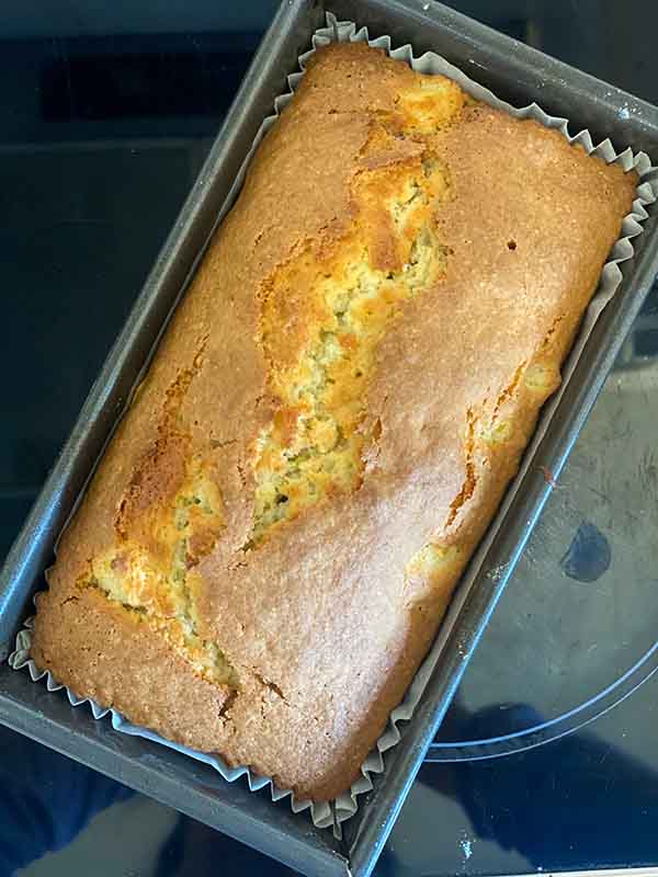 Pistachio Mango Loaf Cake Baked