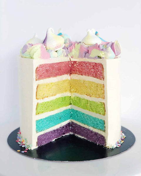 Rainbow Layer Cake Recipe - rainbow layers