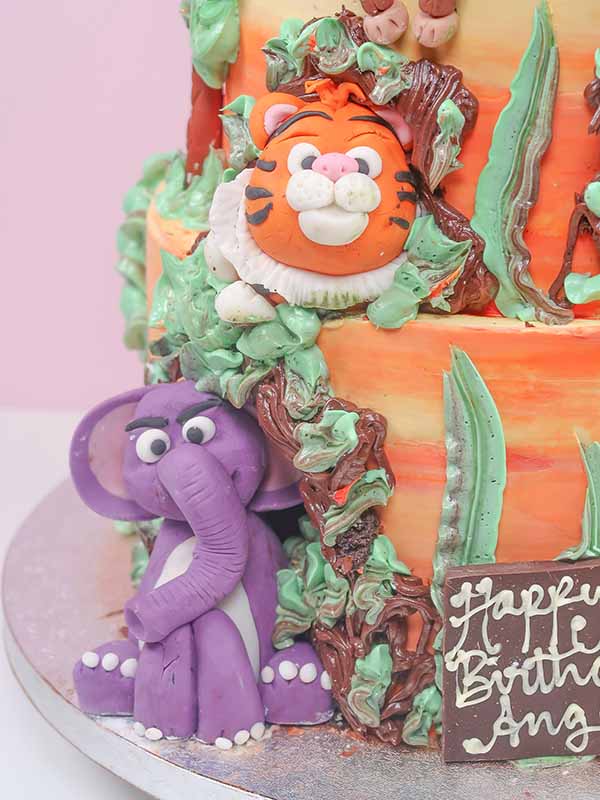 Safari Animal Birthday Cake - Elephant