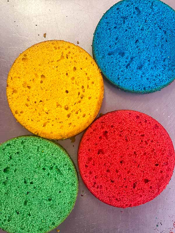 Rainbow Hero Sponge Cake Layers