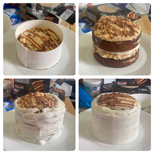 Tesco Fake Bake Corn Flake Cake - frosting cake