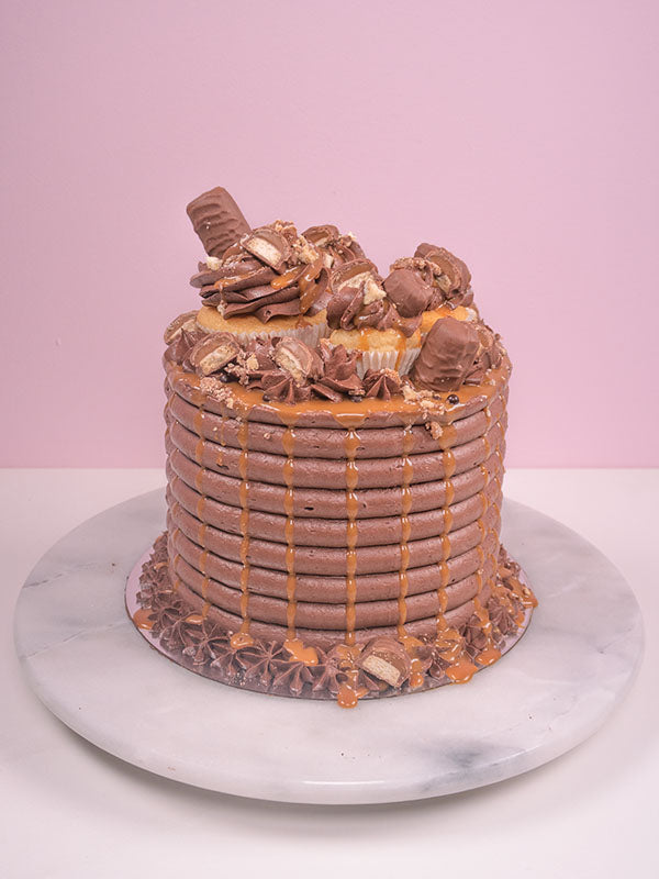 Birthday Cakes made with Twix's