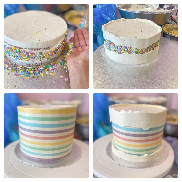 Unicorn and Rainbow Meta Cakescape - fault line layer cakes