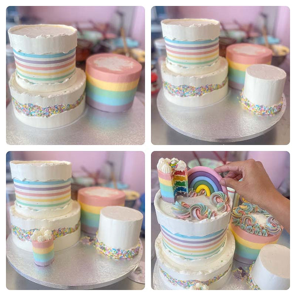 Unicorn and Rainbow Meta Cakescape - layer cakes