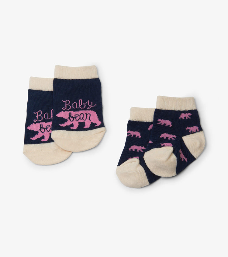 Little Blue House Baby Socks - Pink Baby Bear