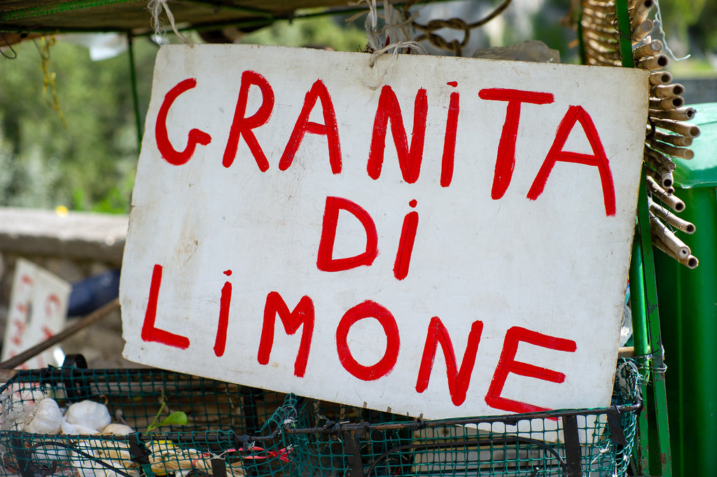 Handmade granita di limone sign