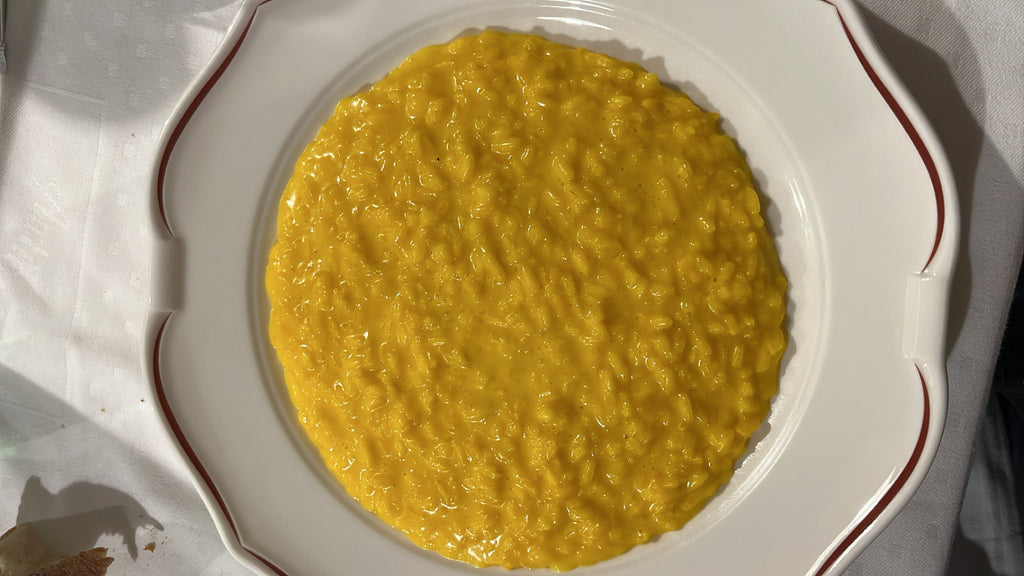 Bowl of saffron risotto