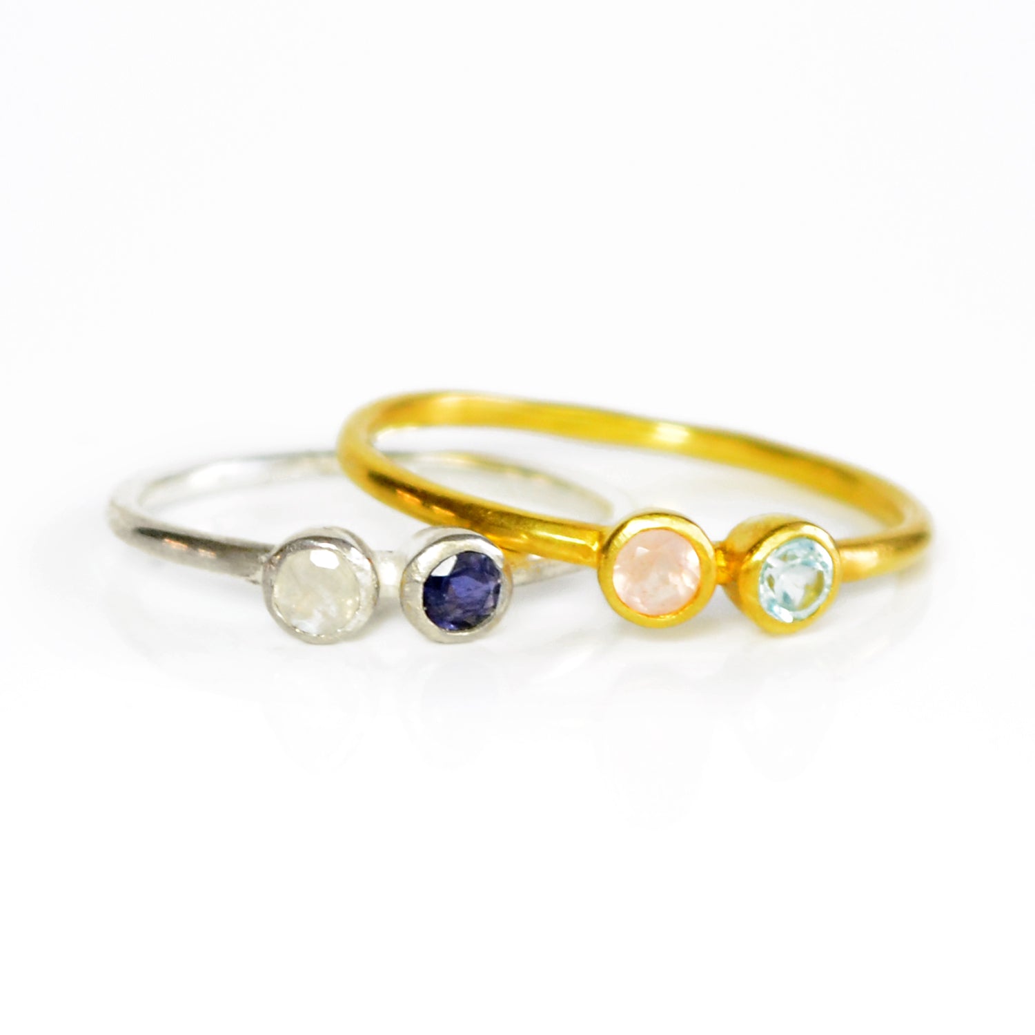 2 birthstone rings for mom