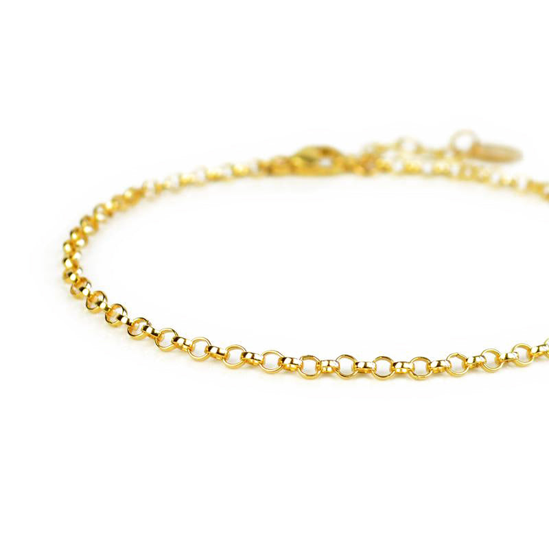 Dainty Gold or Silver Loop Chain Bracelet Gold