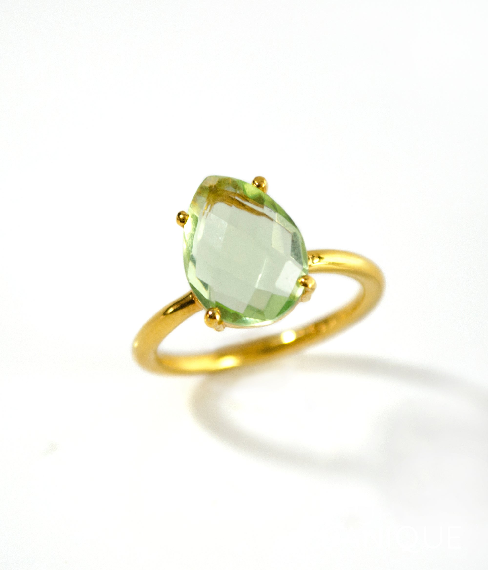 green amethyst ring