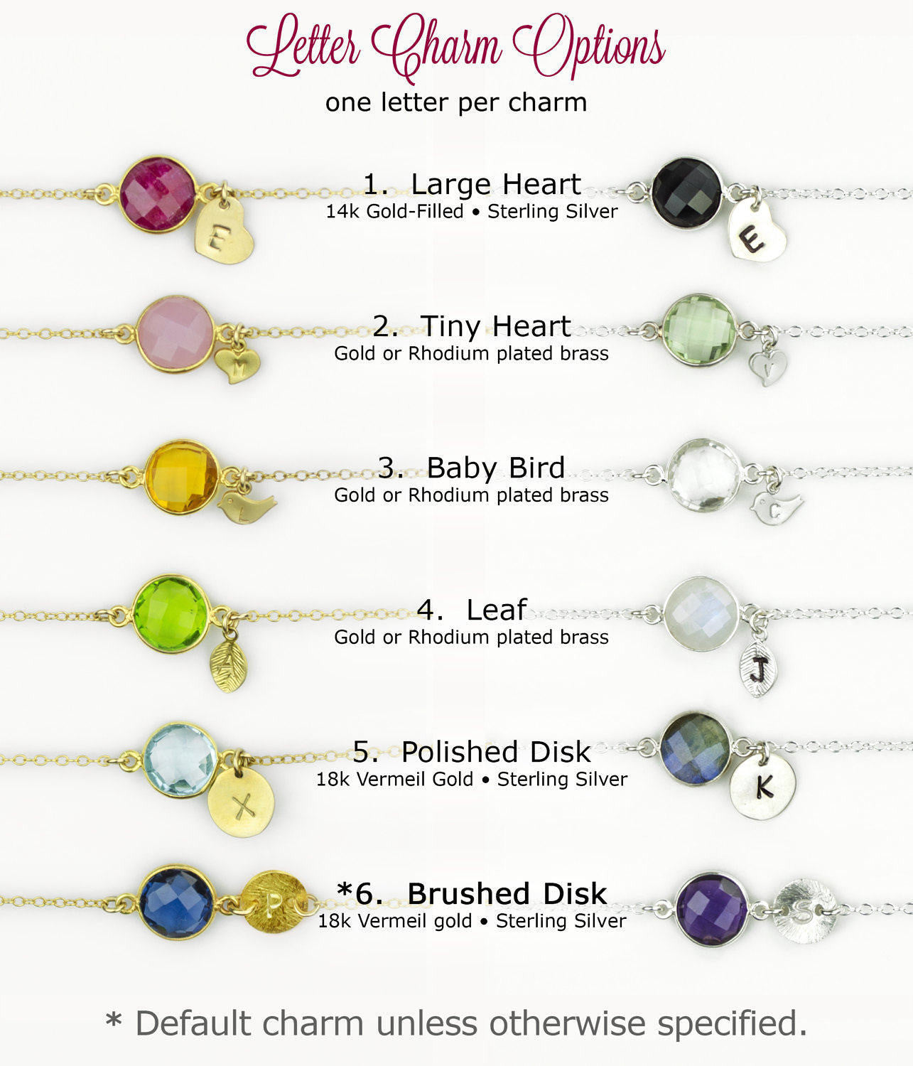 Large charm. Equilibrium Birthstone Bracelet.