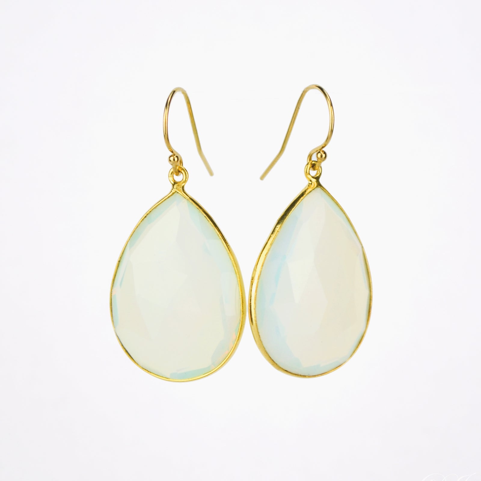 Faceted Smoky Quartz Teardrop Bezel Set Earrings - Danique Jewelry