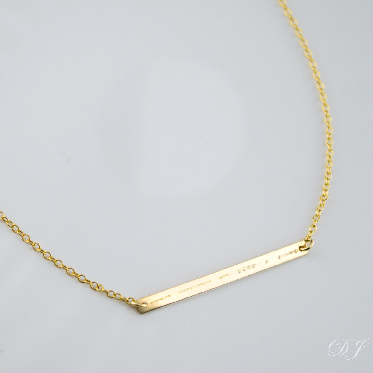 Personalized Horizontal Bar Necklace 