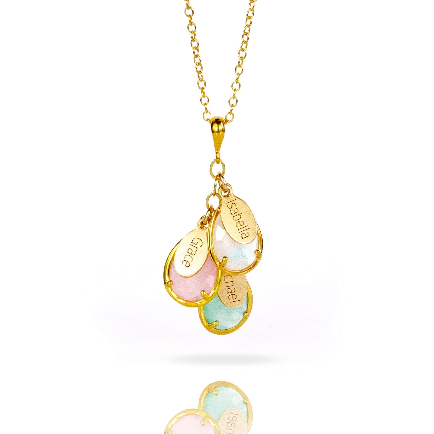 gold birthstone necklace for mom