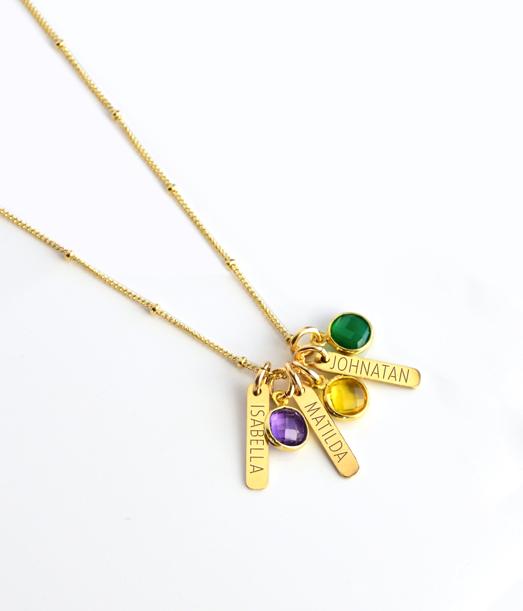 mom and baby birthstone necklace