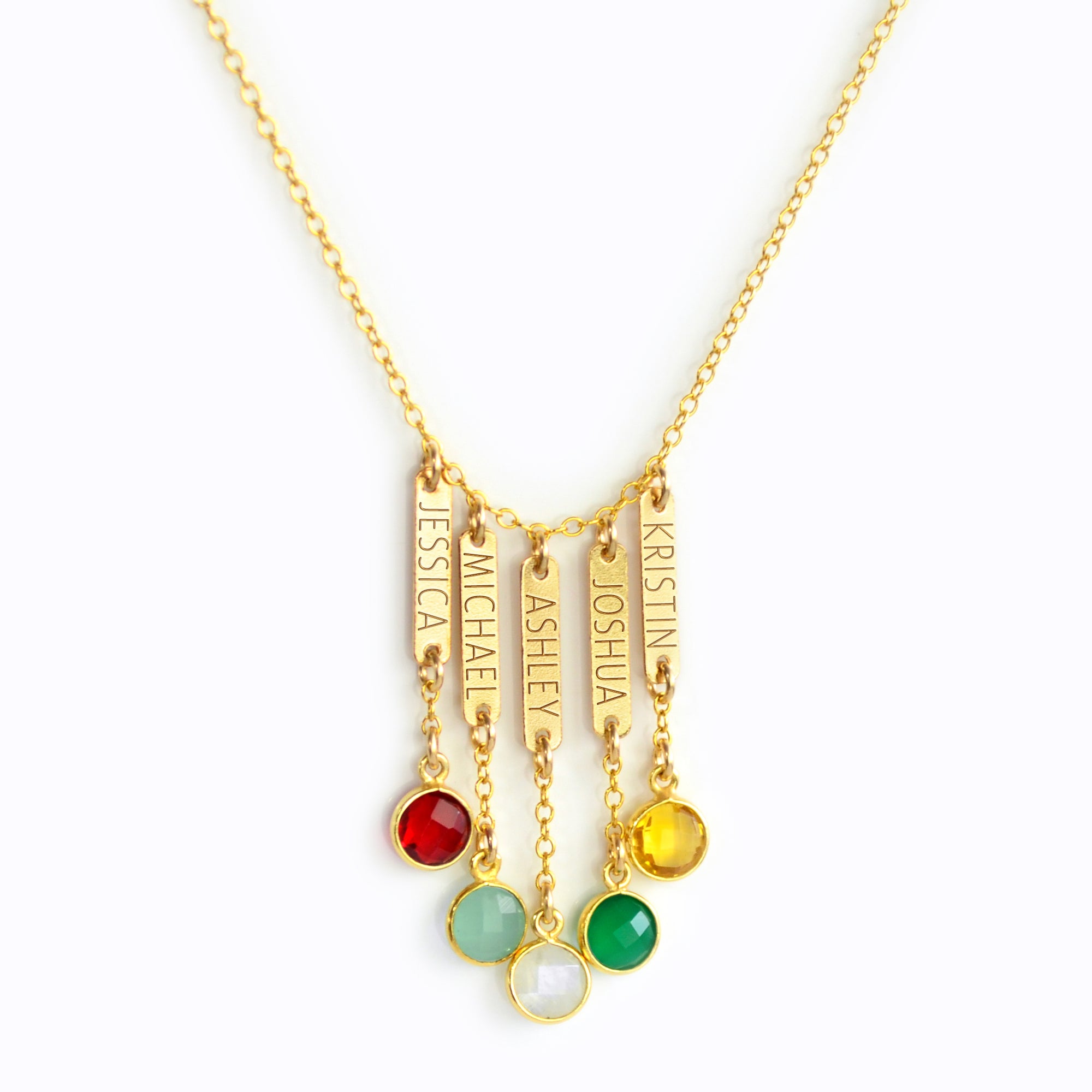 kids birthstone necklace for mom