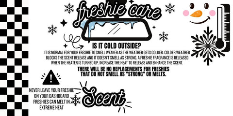 Freshie Winter Warning Label