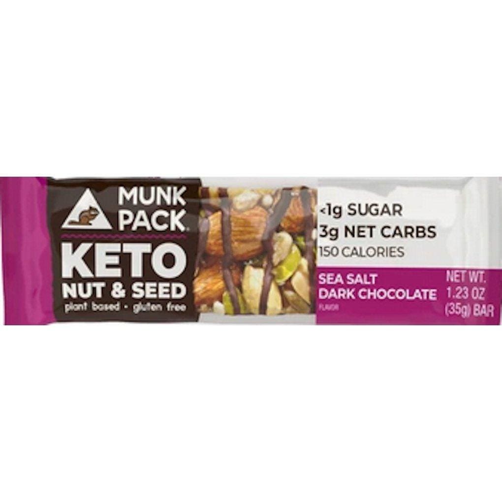 [Munk Pack] Sea Salt Dark Chocolate Keto Nut &amp; Seed Bar | 1.23oz | 1 Bar - Tastermonial