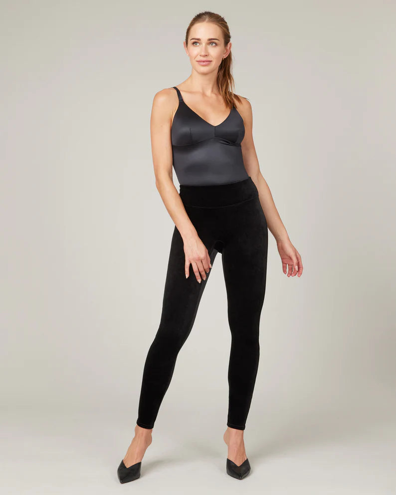 Small item Miss Moda Luxe BASICS Black Split Hem Faux Leather Legging  deliveries starting for online orders in Miss Moda Luxe Store