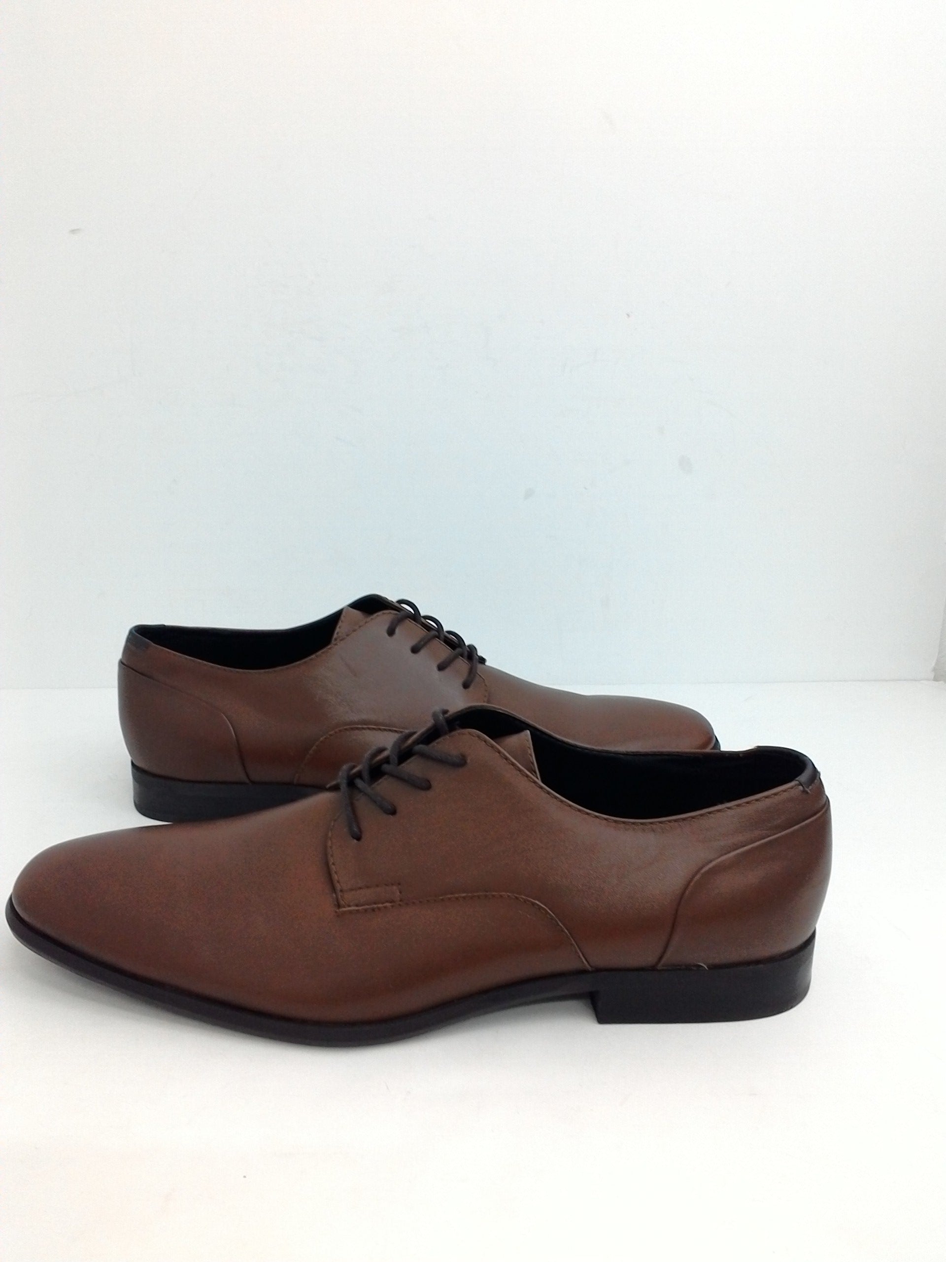 Calvin Klein Men's Lucca Brown Leather Oxford Size 12 - Prime Shoes and ...