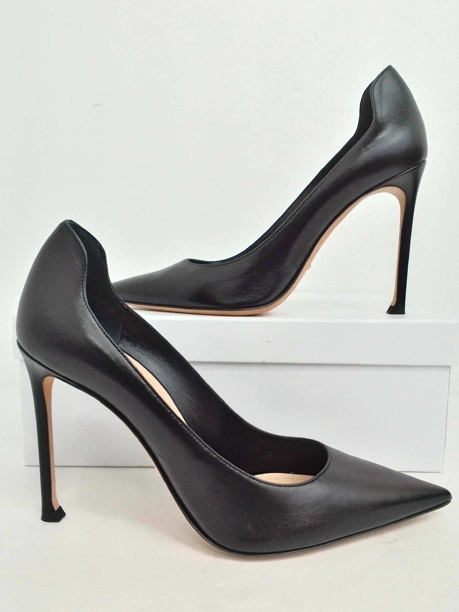 Christian Dior Dark Burgundy Patent Leather Peep Toe Pumps Size 7.5M