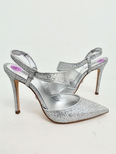 Michael Kors Women's Silver Heels Size 5, 8 M - Prime Shoes and More
