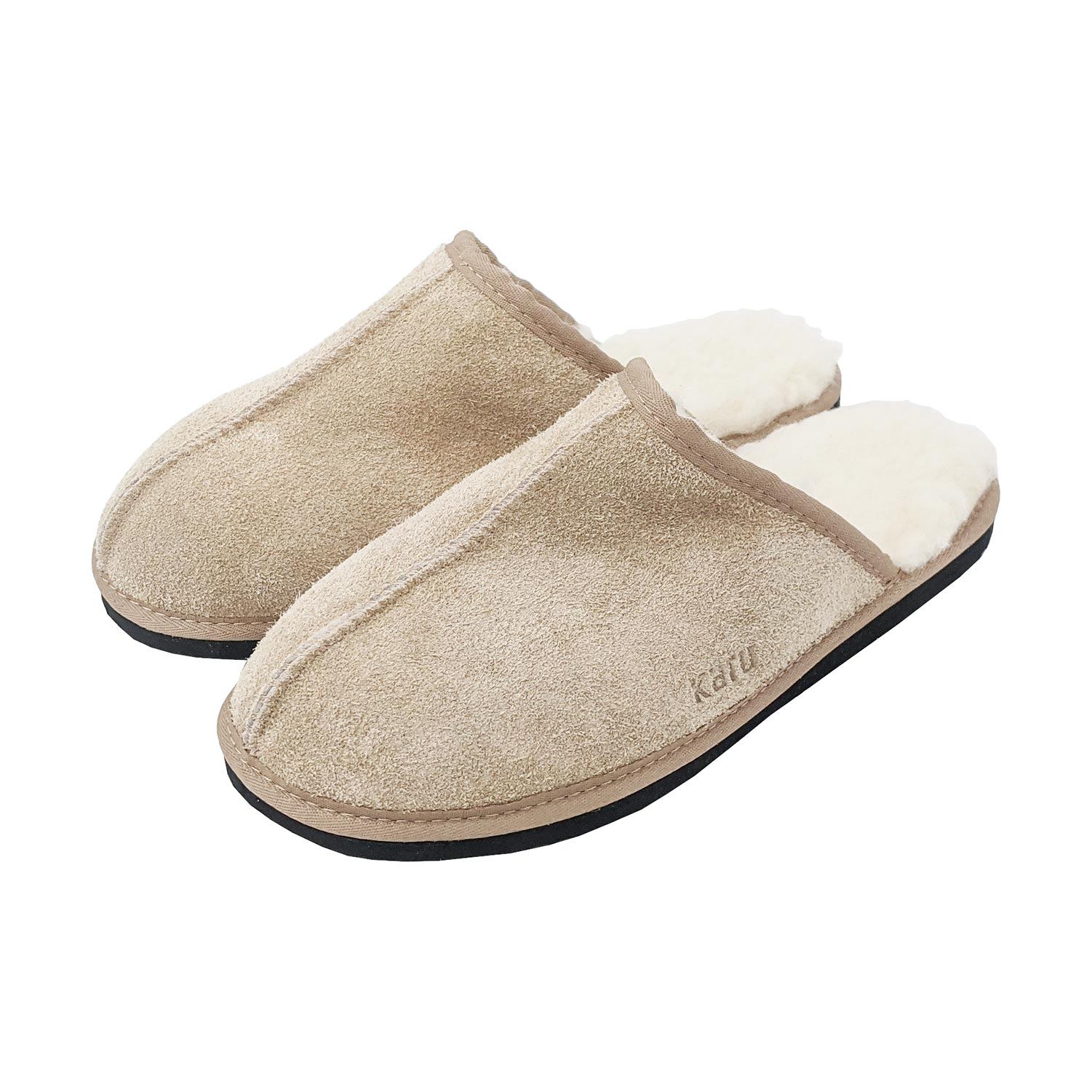 Karu Sleek Sheepskin Slippers - Sand