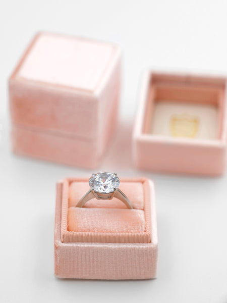 pink engagement ring box