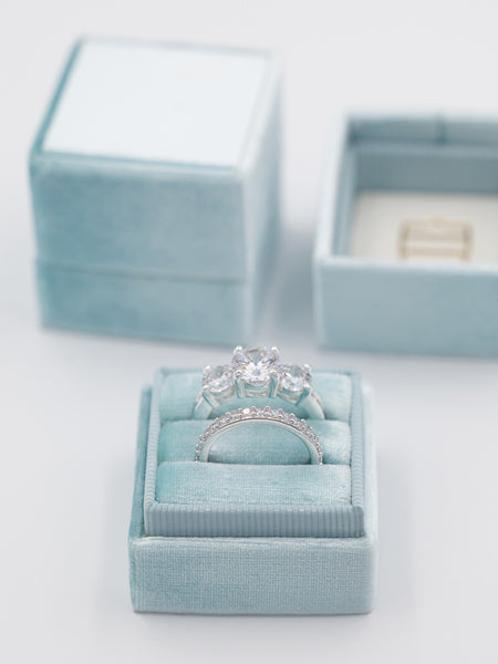 blue wedding ring box